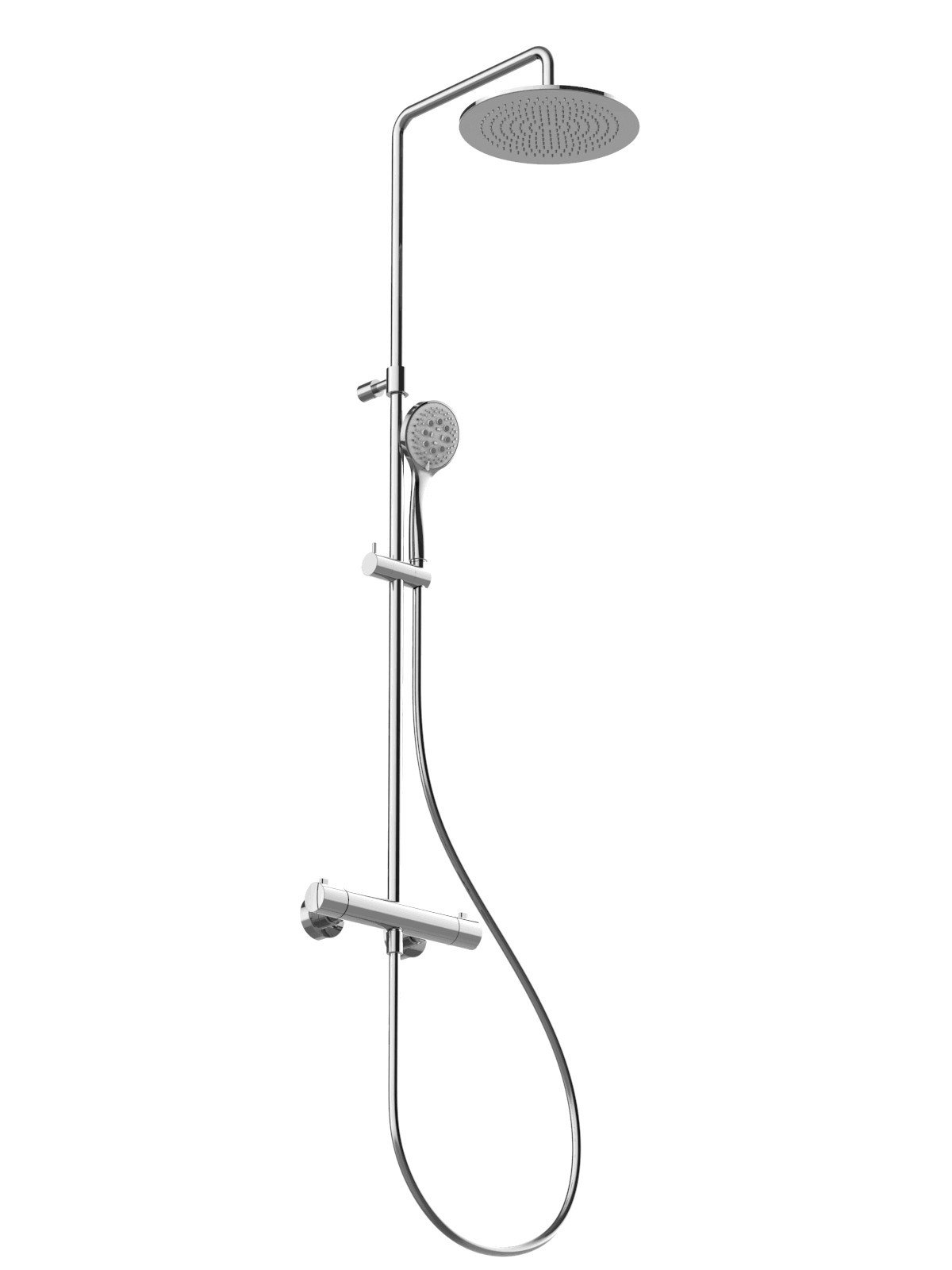 Mitigeur douche corps froid, inverseur, flexible, douchette