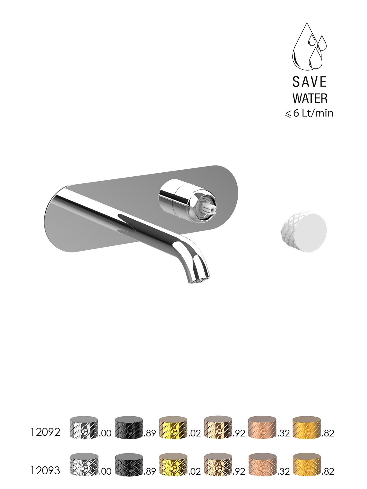 Kit de finition mitigeur de lavabo encastré sans vidage