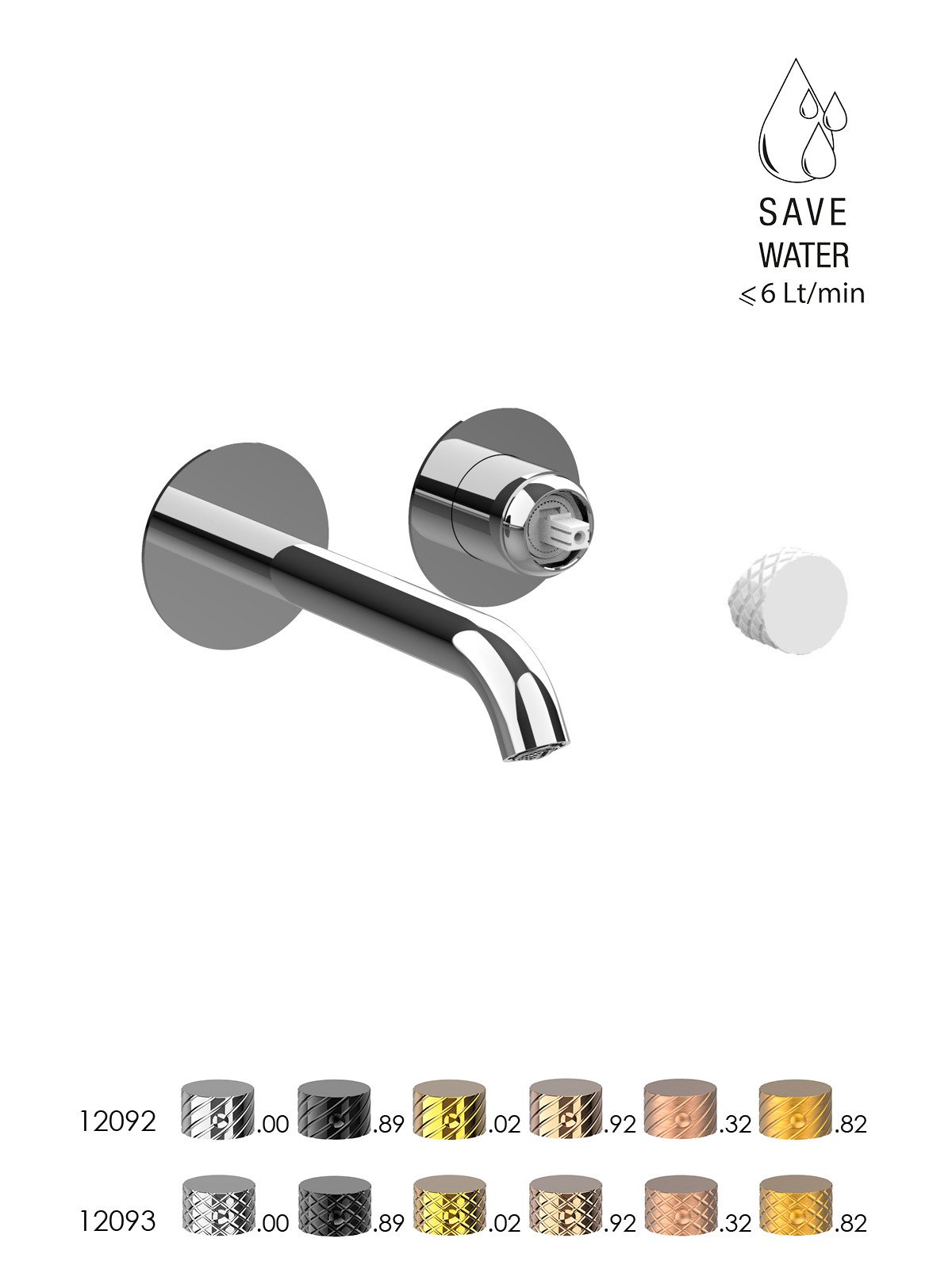 Kit de finition mitigeur de lavabo encastré sans vidage