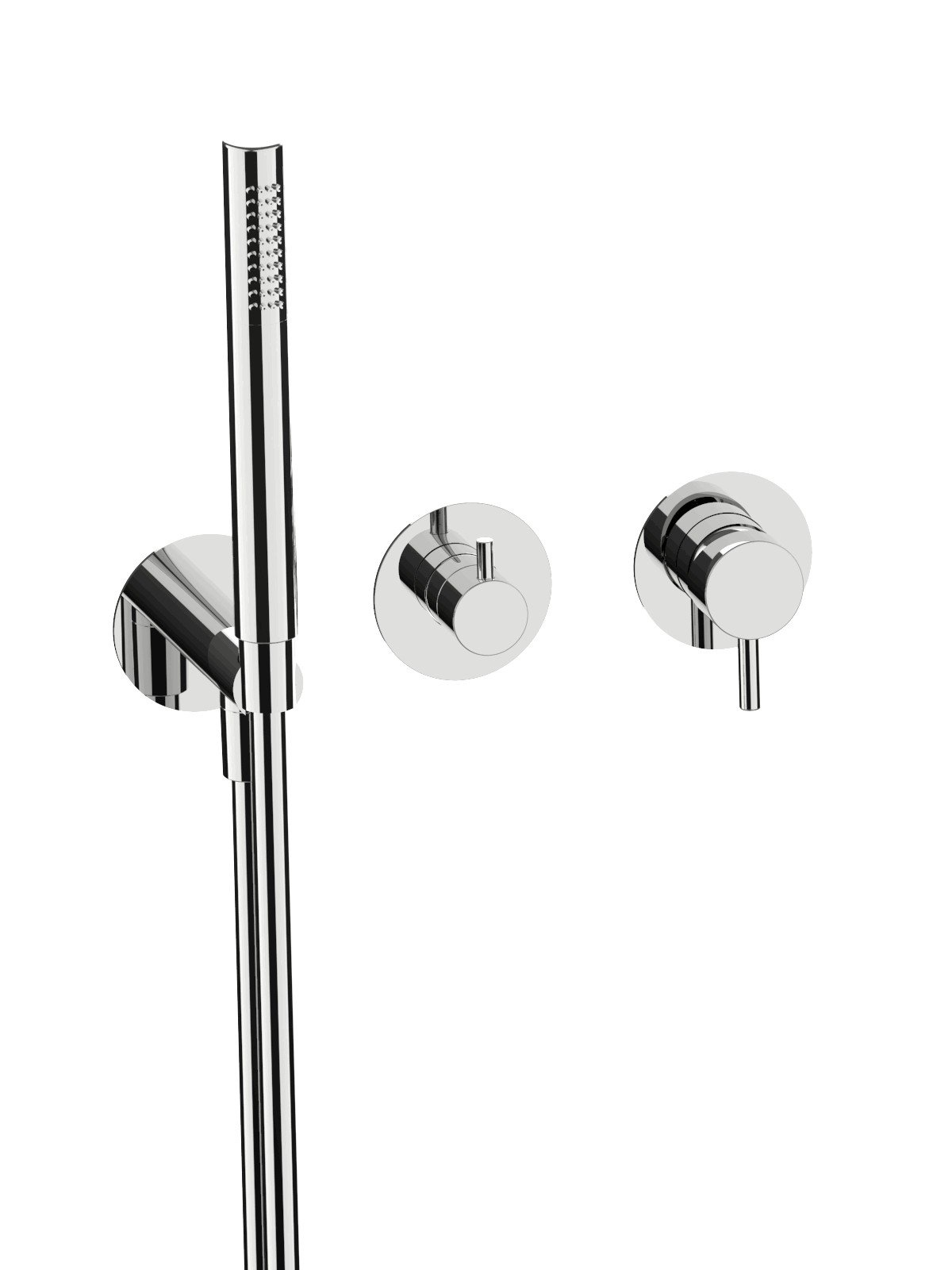 Kit de finition pour mitigeur de baignoire avec inverseur 2 voie
