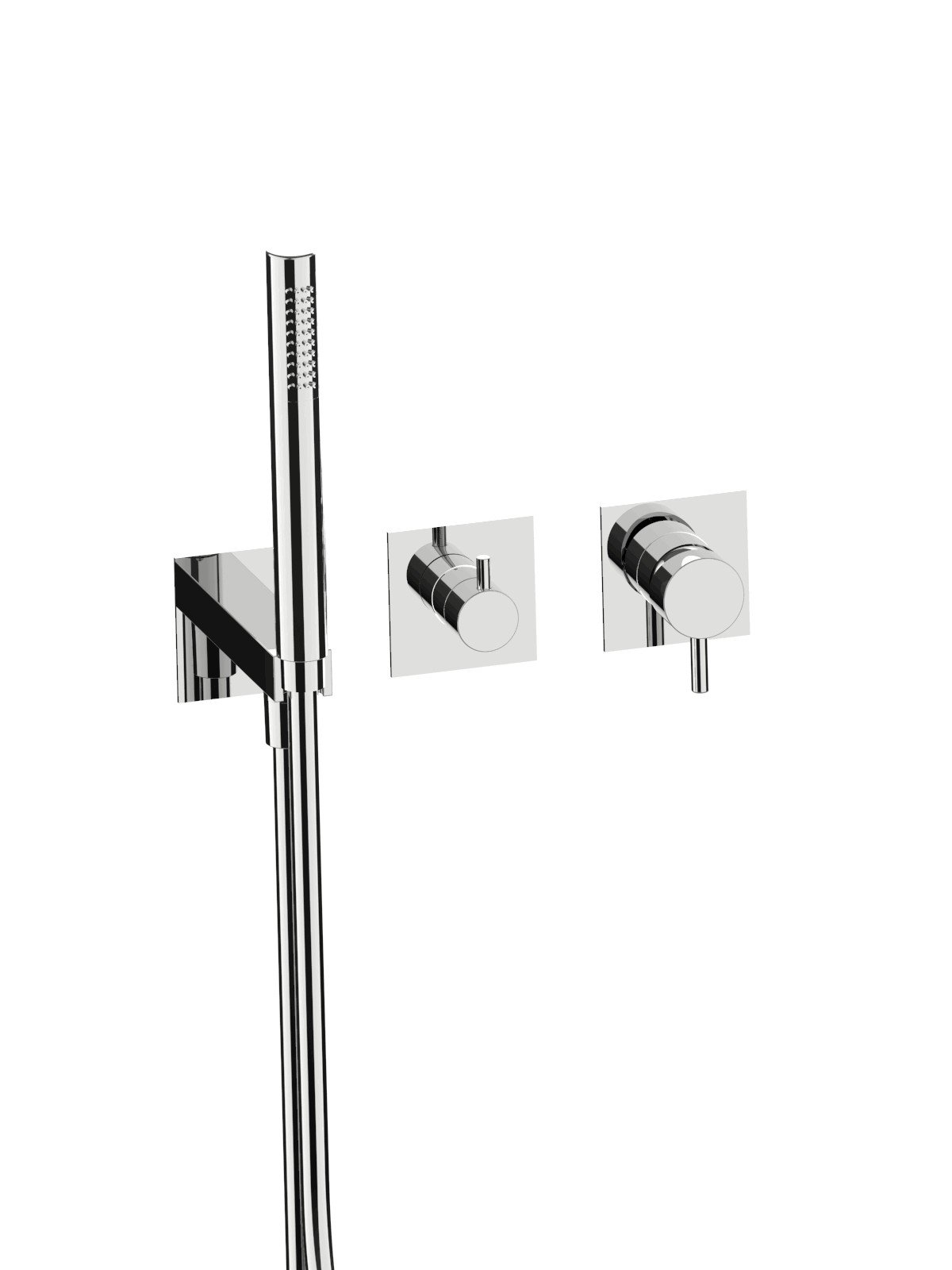 Kit de finition pour mitigeur de baignoire avec inverseur 2 voie