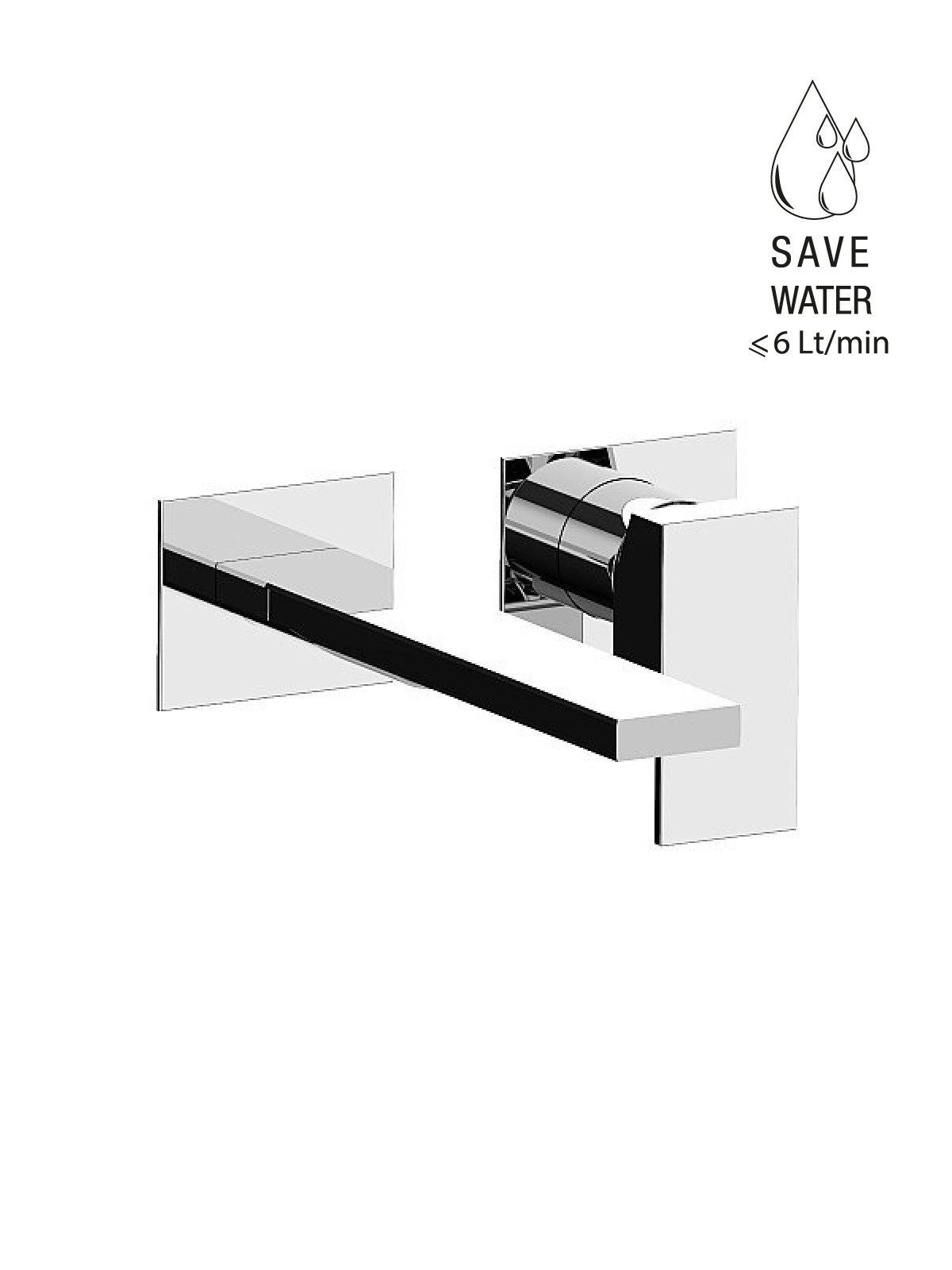 Kit de finition mitigeur de lavabo encastré sans vidage