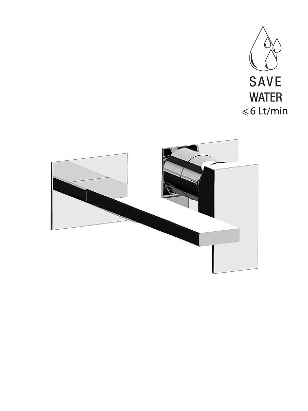 Kit de finition mitigeur de lavabo encastré sans vidage