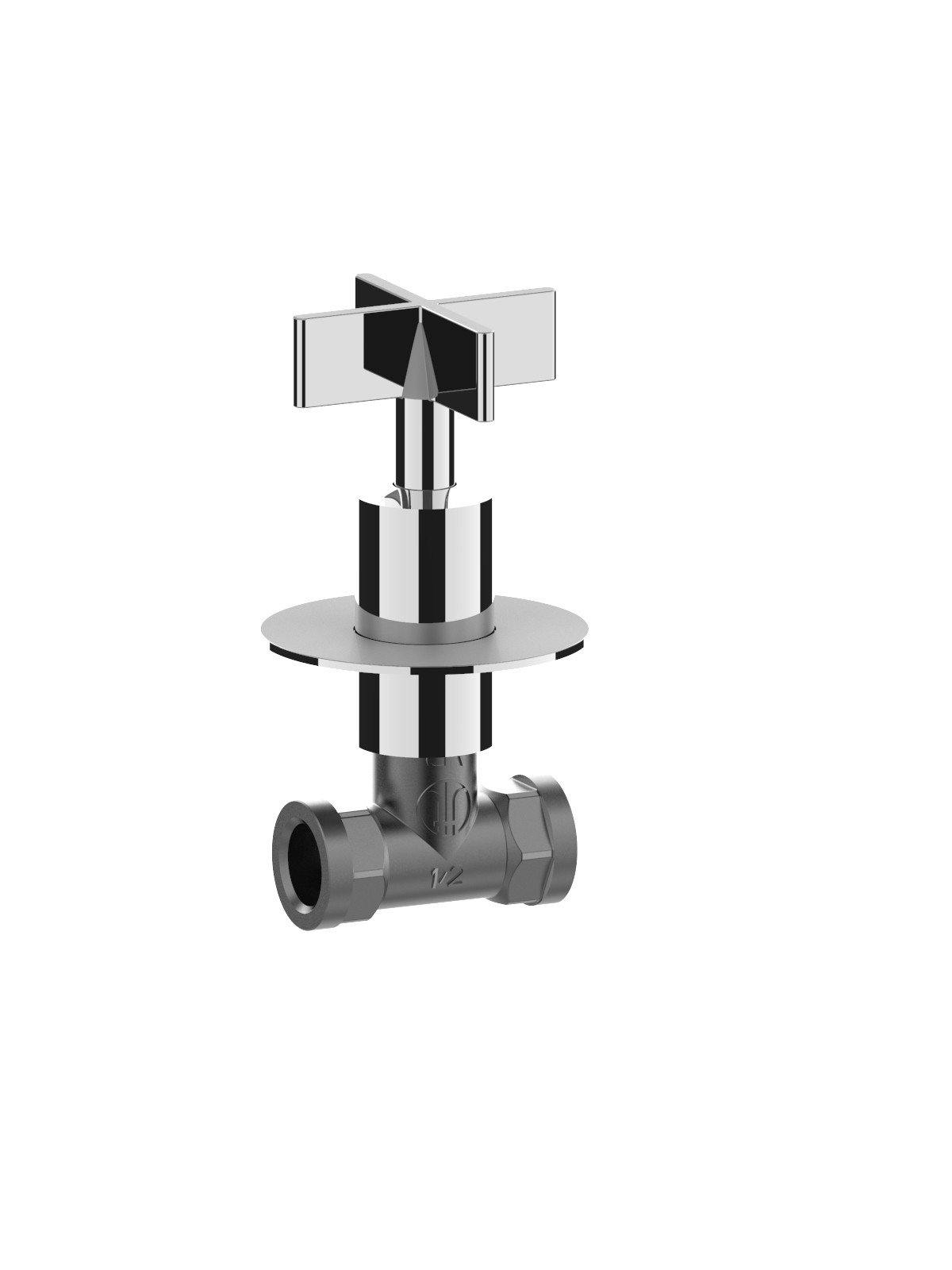 Robinet droit 1/2p encastré