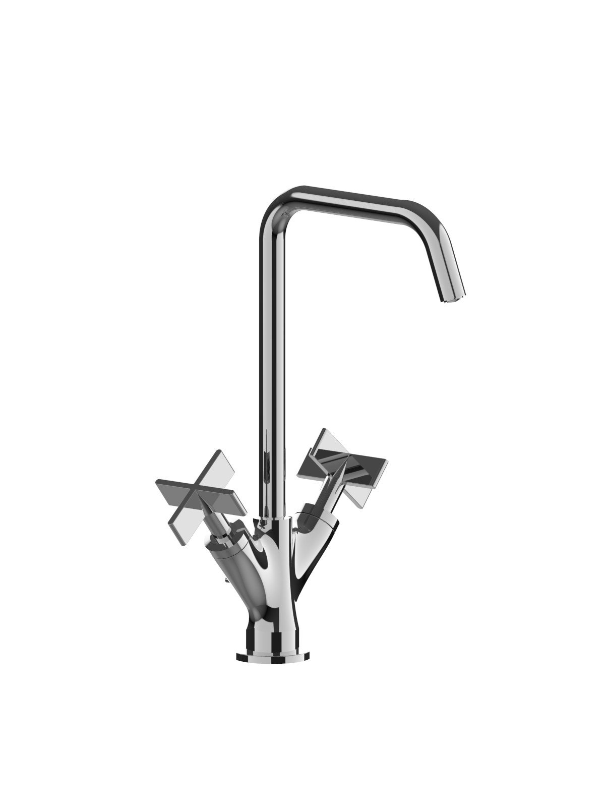 Mélangeur lavabo monotrou avec bec pivotant, vidage 1p1/4