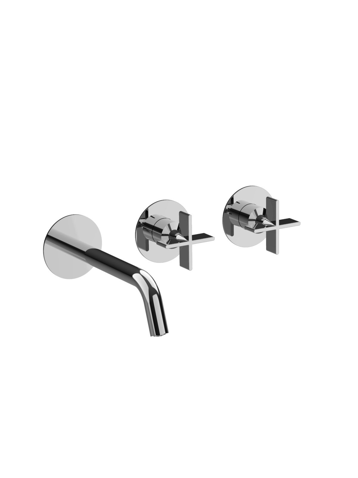 Kit de finition mitigeur encastré 2 voies avec inverseur avec di