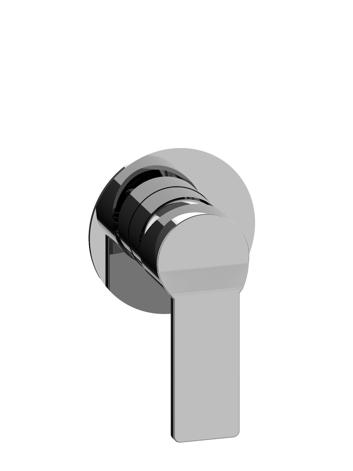 Kit de finition mitigeur encastré 1 voie, plaque en laiton