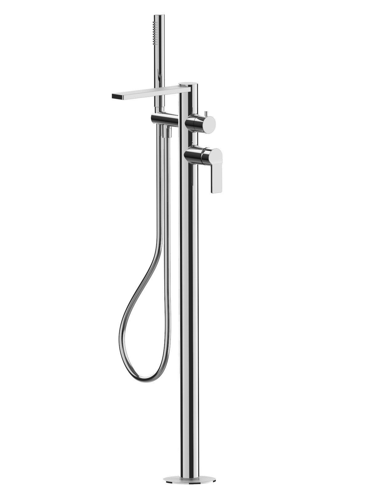 Kit de finition mitigeur de bain au sol avec douchette 