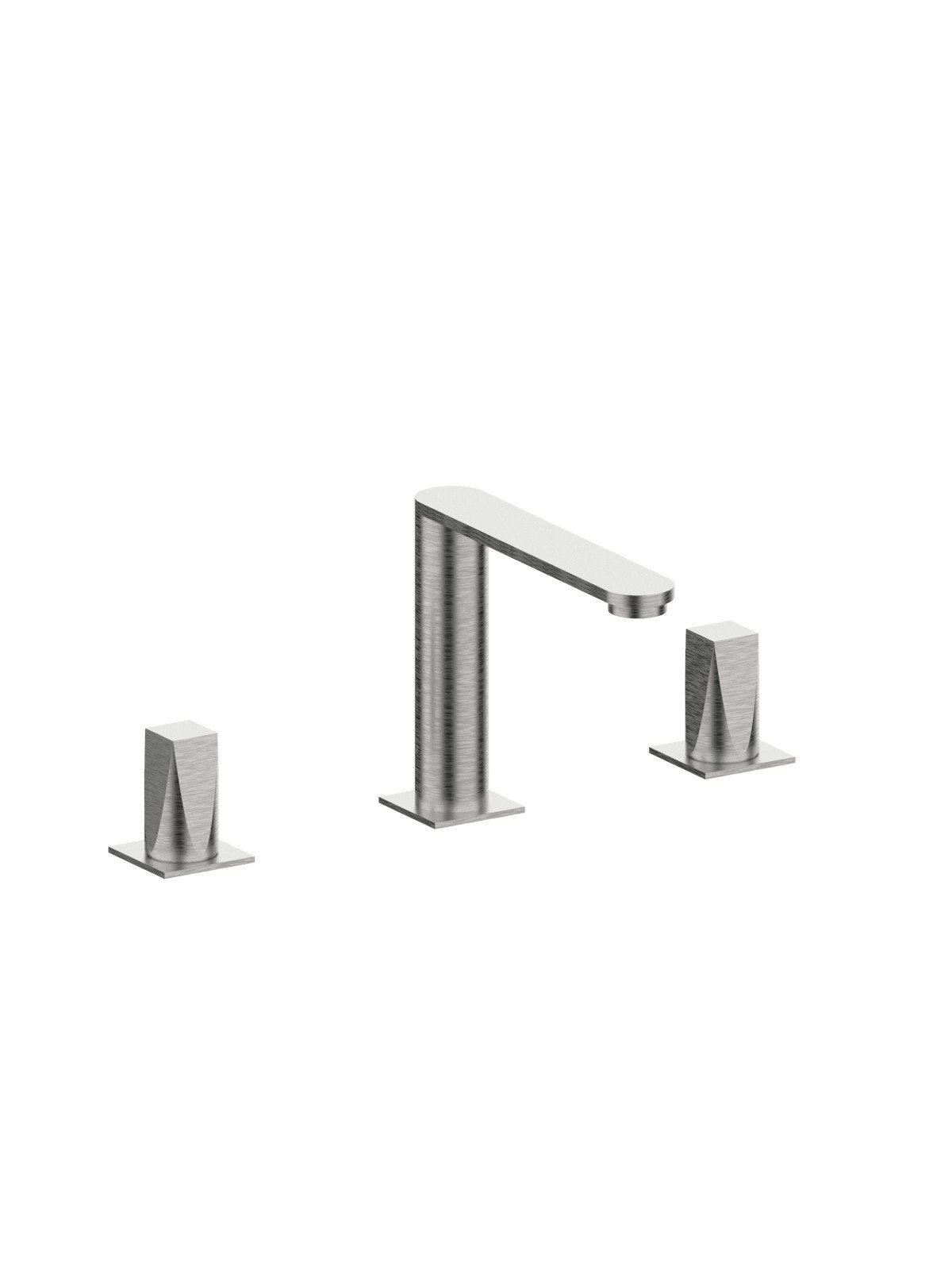 Mélangeur lavabo 3 trous avec bec fixe haut sans vidage