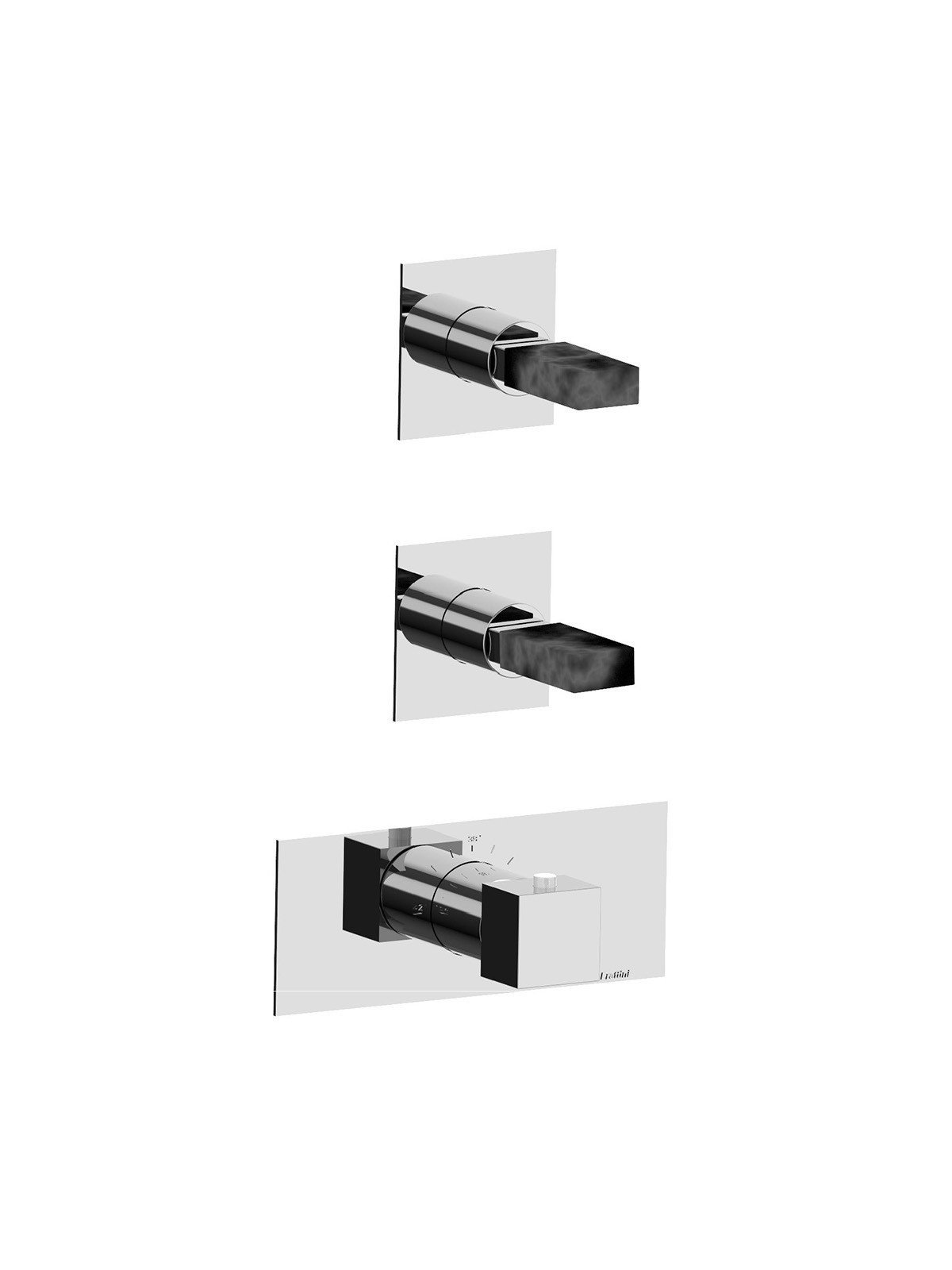 Kit de finition mitigeur thermostatique encastré complet 2 voies