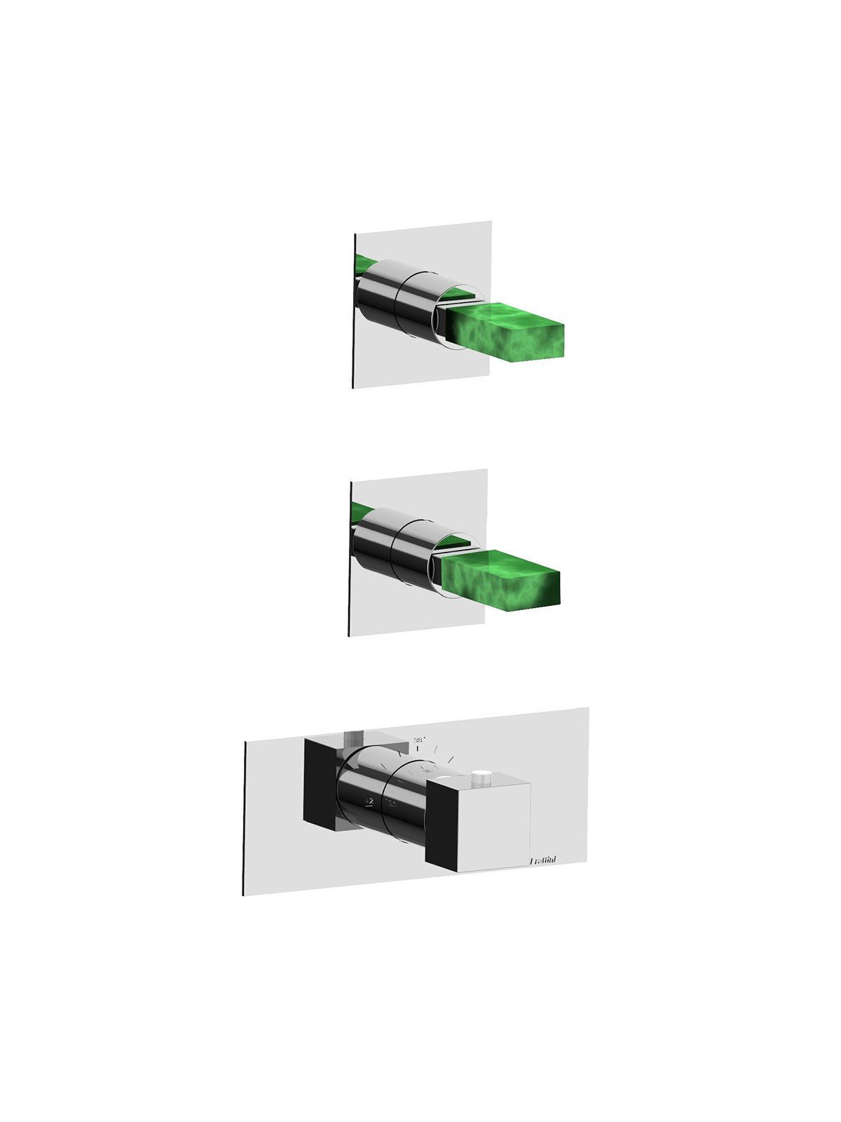 Kit de finition mitigeur thermostatique encastré complet 2 voies
