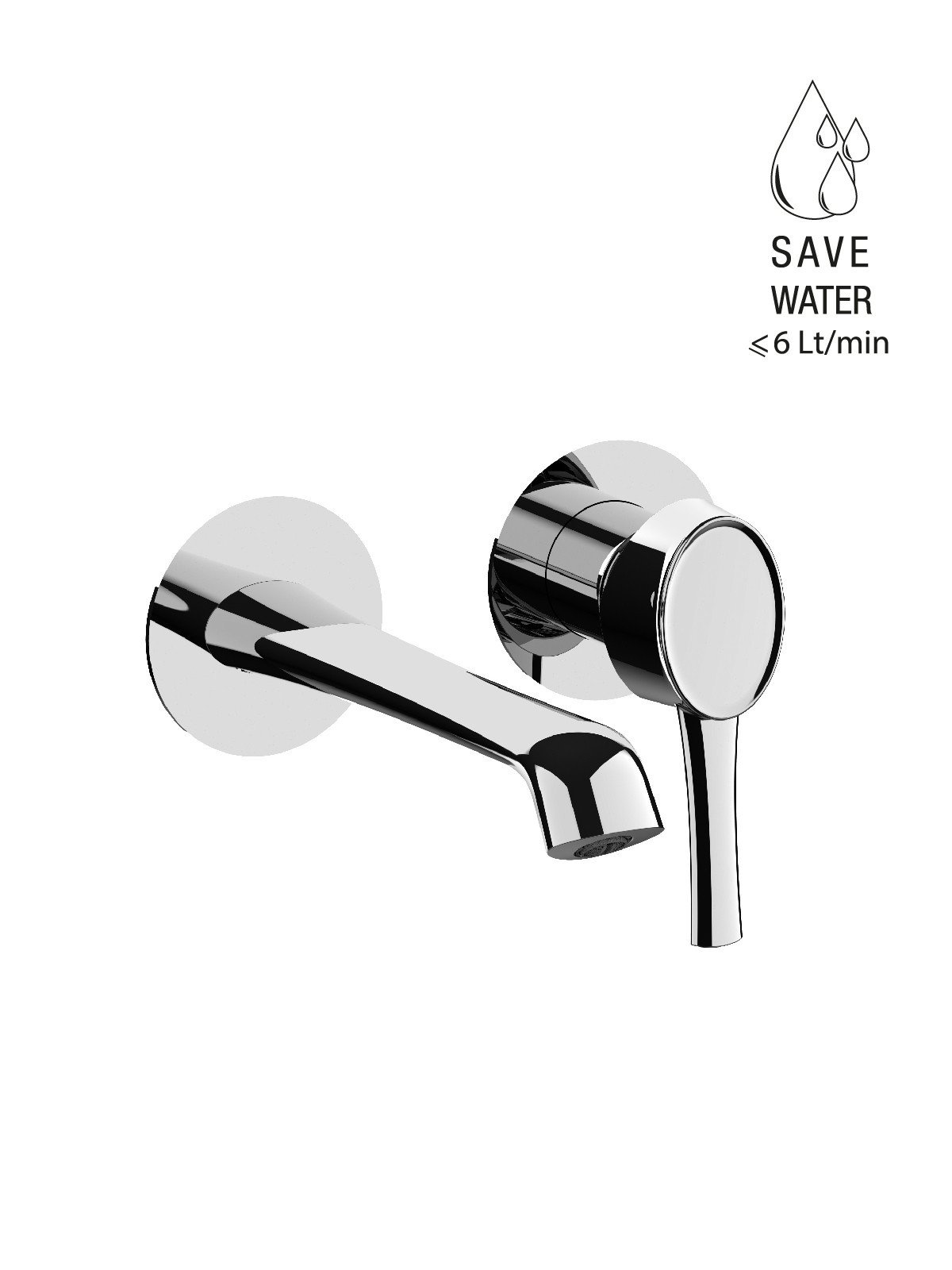 Kit de finition mitigeur de lavabo encastré sans vidage