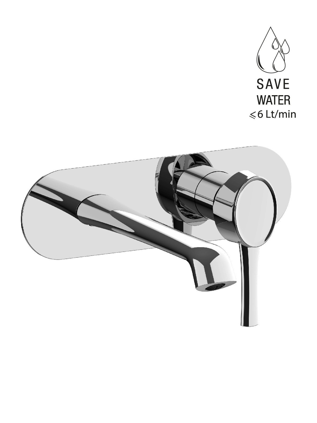 Kit de finition mitigeur de lavabo encastré sans vidage