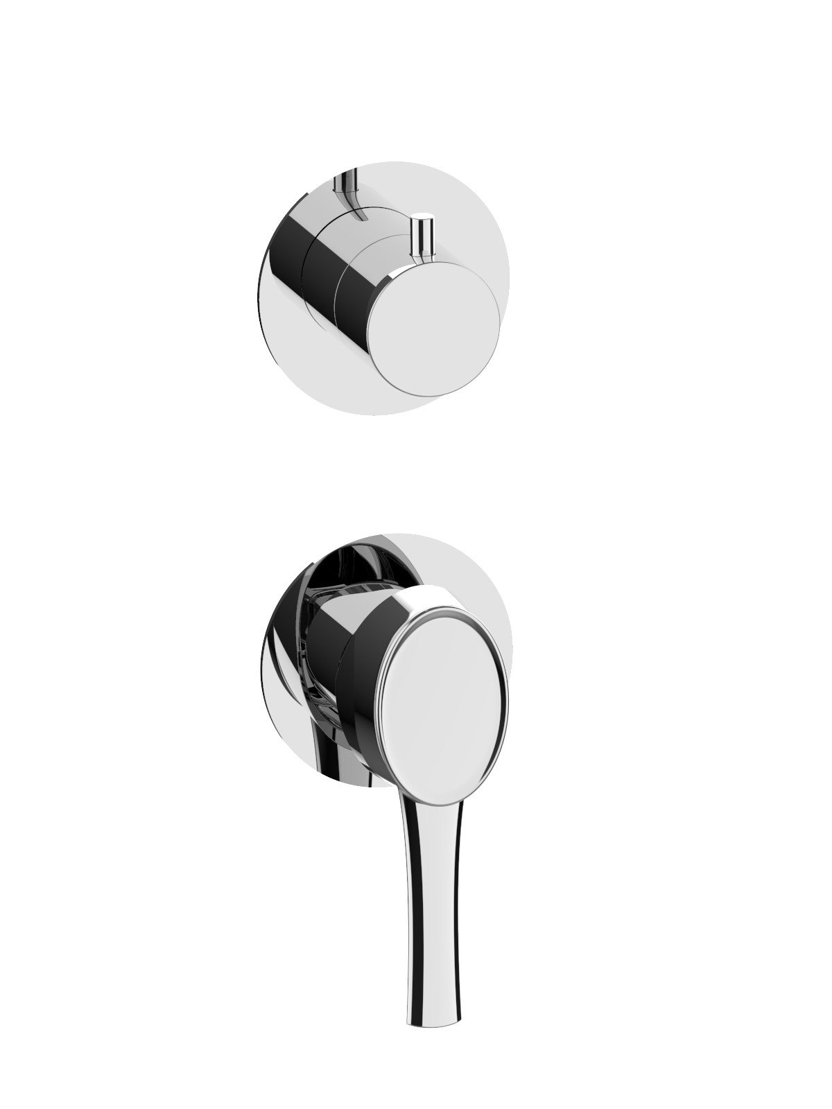 Kit de finition mitigeur encastré 3 voies avec inverseur avec di