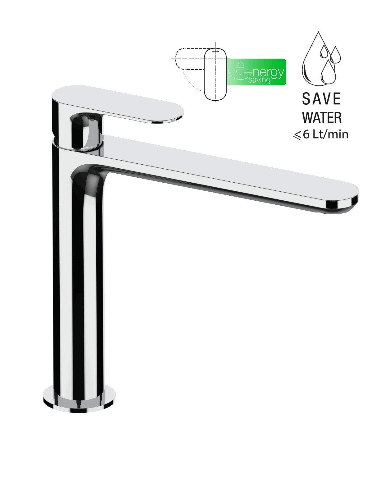 Mitigeur de lavabo medium sans vidage energy saving