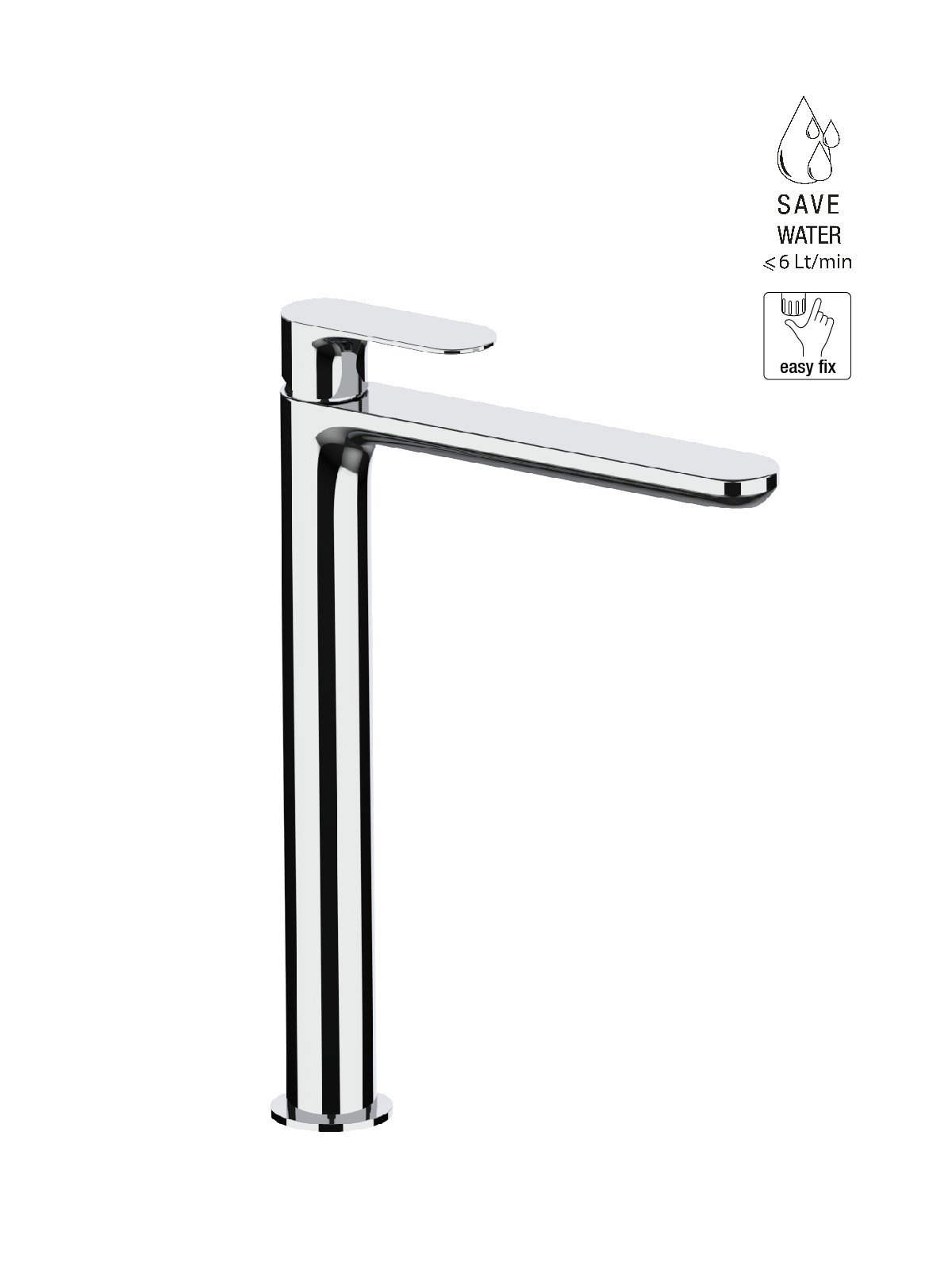 Mitigeur lavabo haut sans vidage energy saving