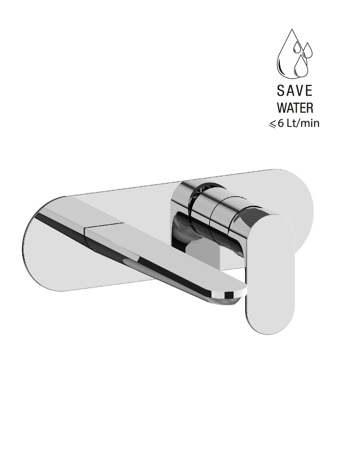 Kit de finition mitigeur de lavabo encastré sans vidage