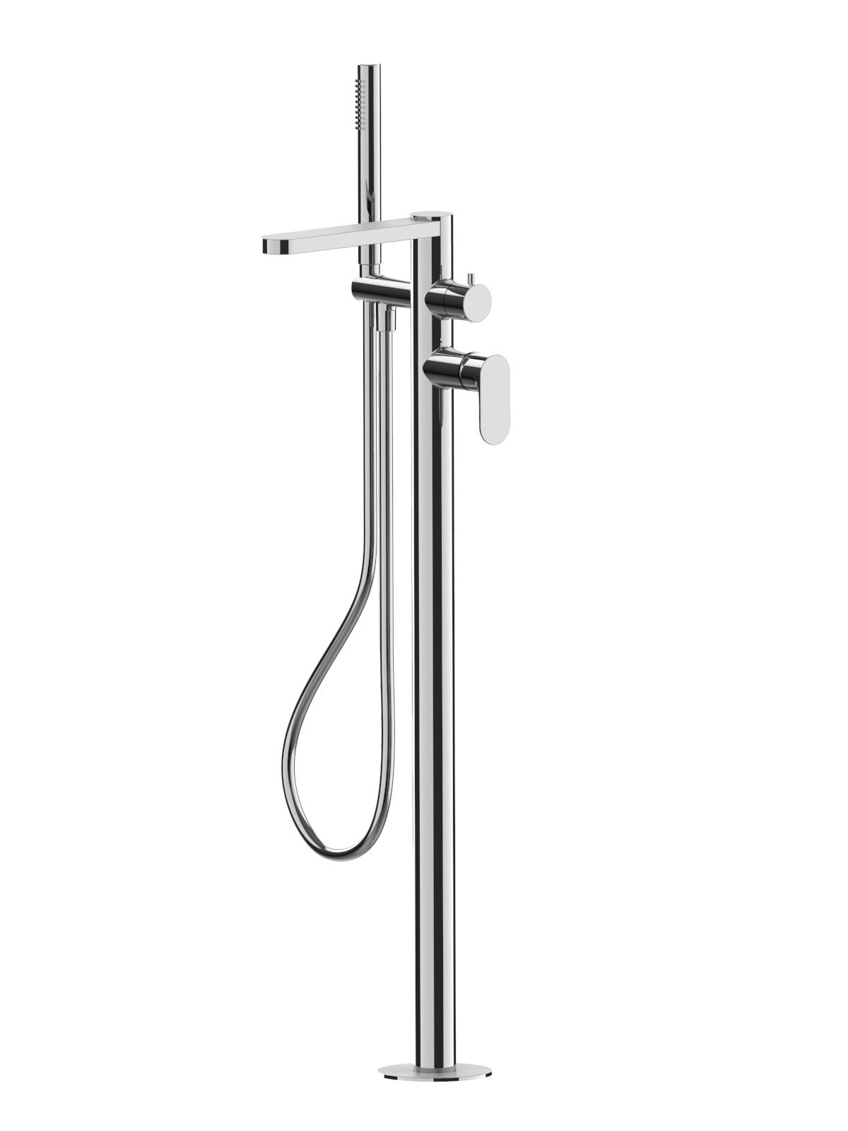 Kit de finition mitigeur de bain au sol avec douchette