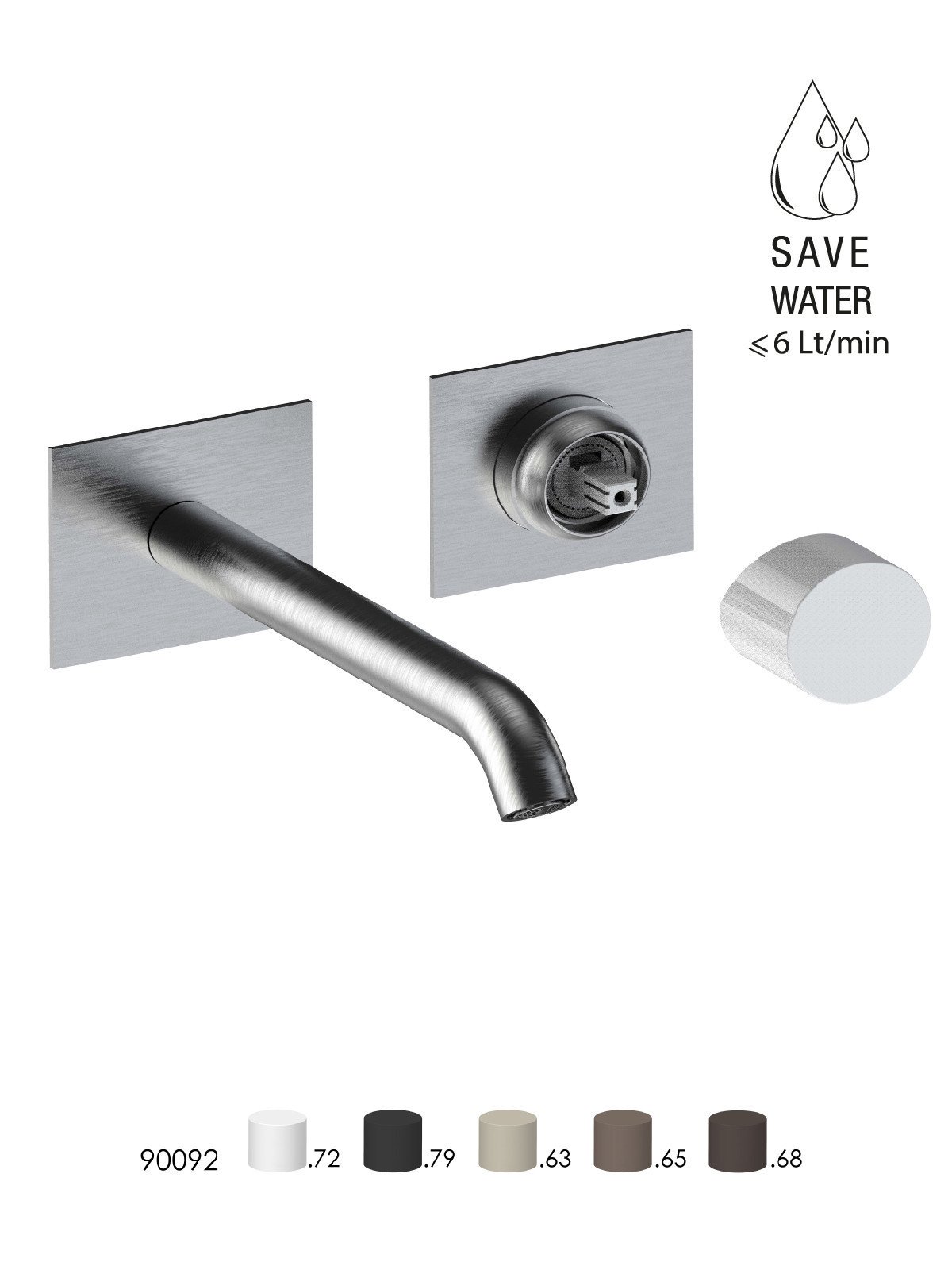Kit de finition mitigeur de lavabo encastré sans vidage