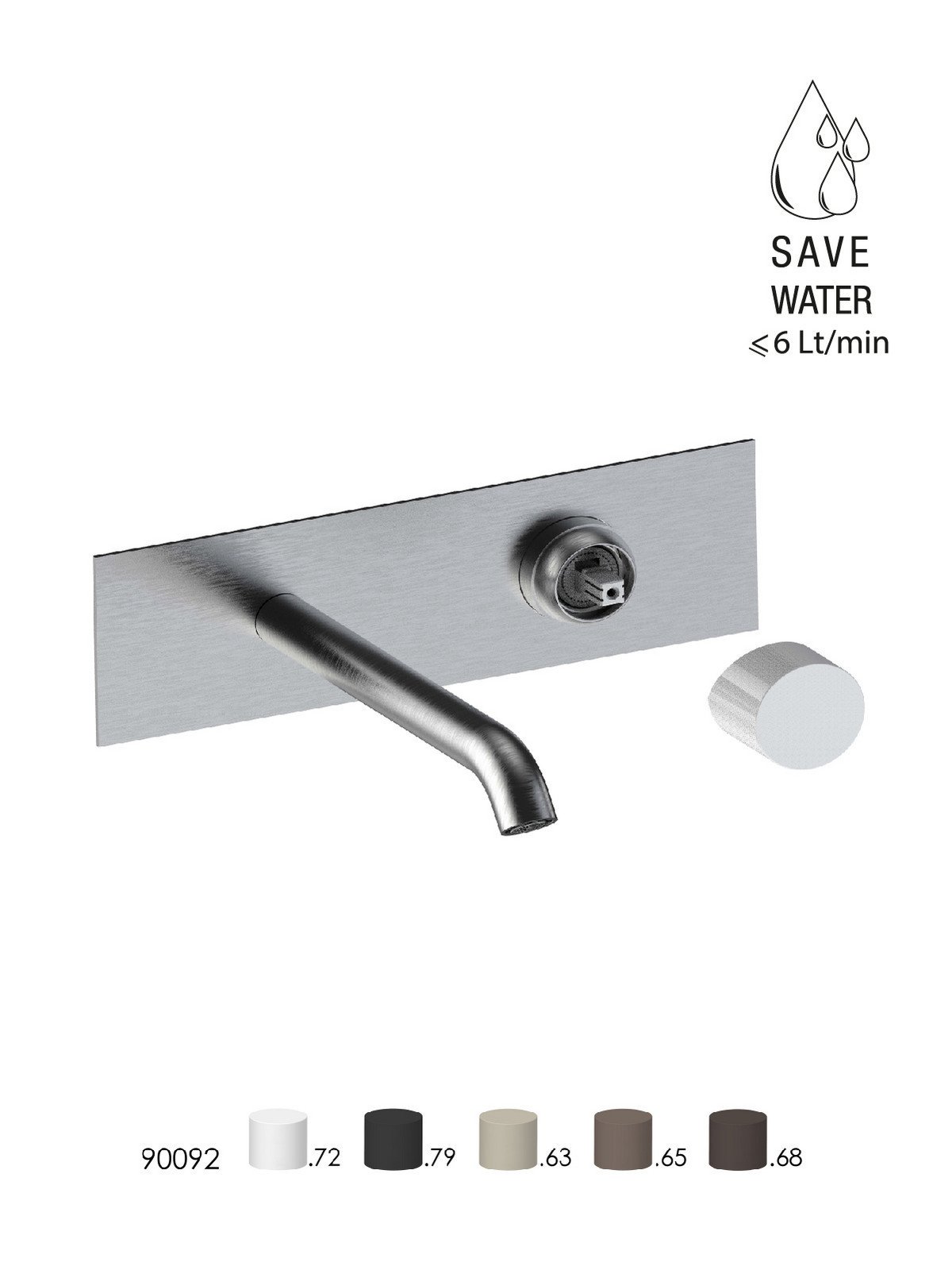 Kit de finition mitigeur de lavabo encastré sans vidage