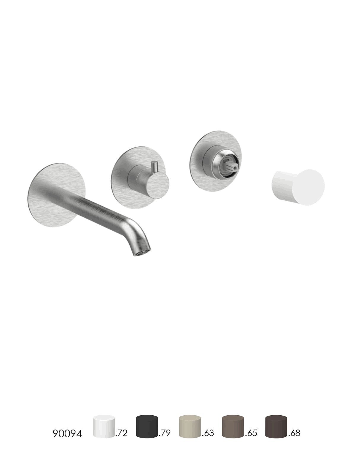 Kit de finition pour mitigeur de baignoire avec inverseur 2 voie