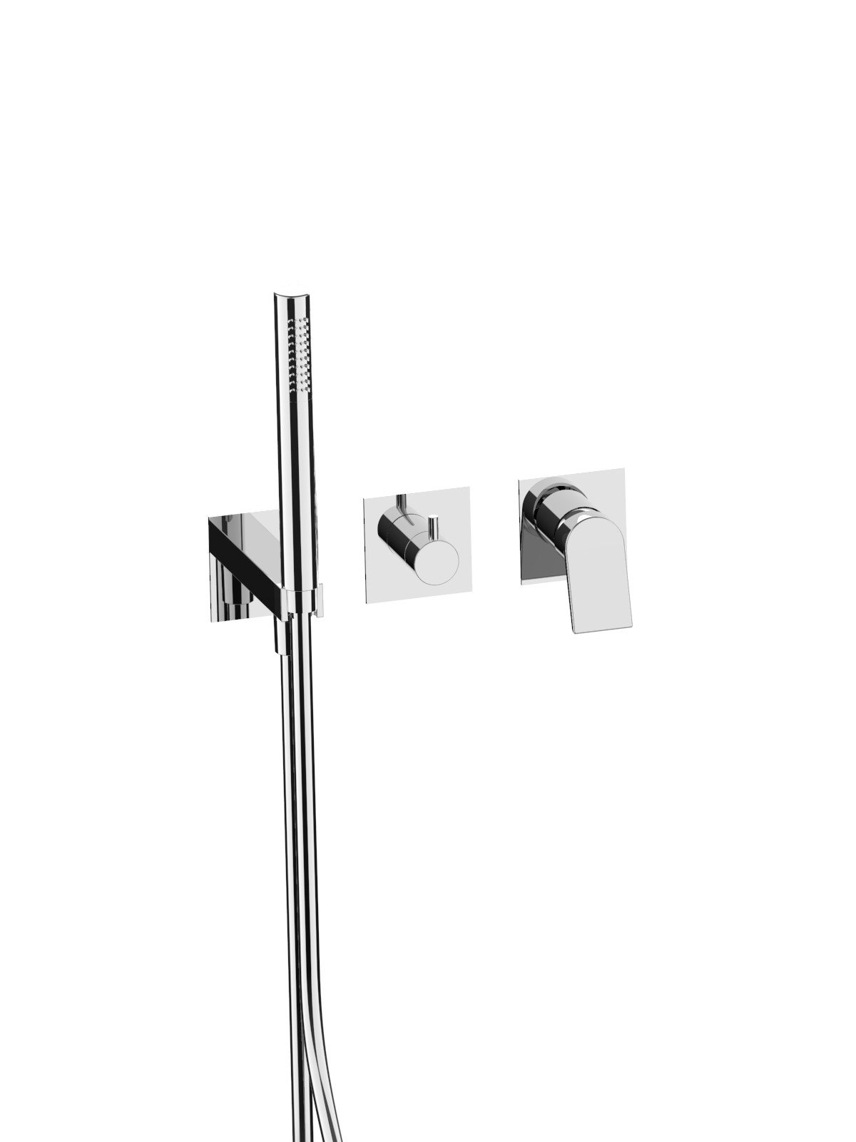 Kit de finition pour mitigeur de baignoire avec inverseur 3 voie