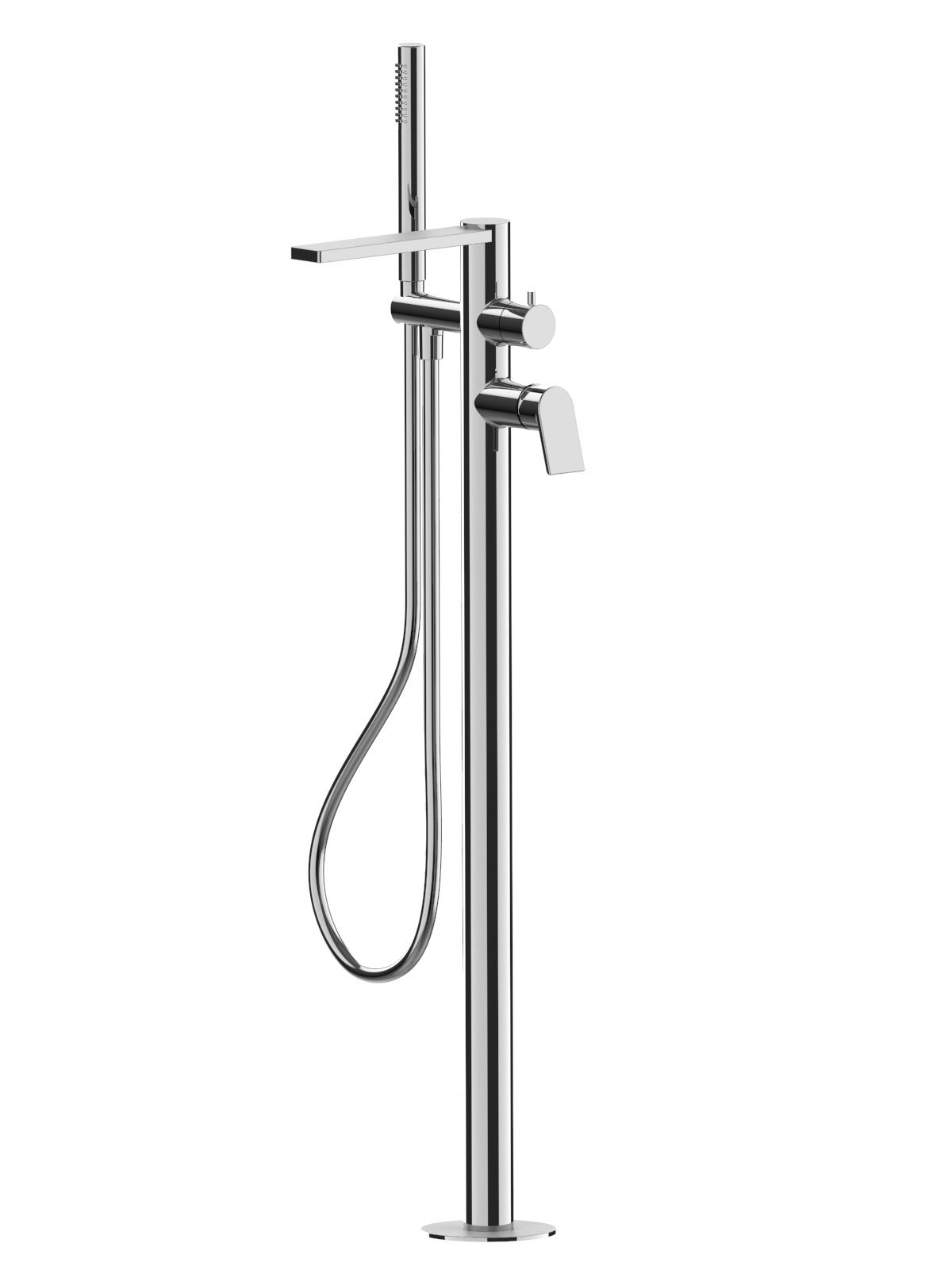 Kit de finition mitigeur de bain au sol avec douchette