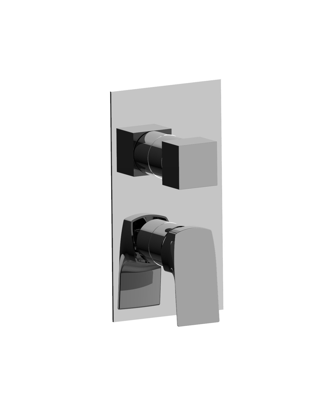 Kit de finition mitigeur encastré 3 voies avec inverseur