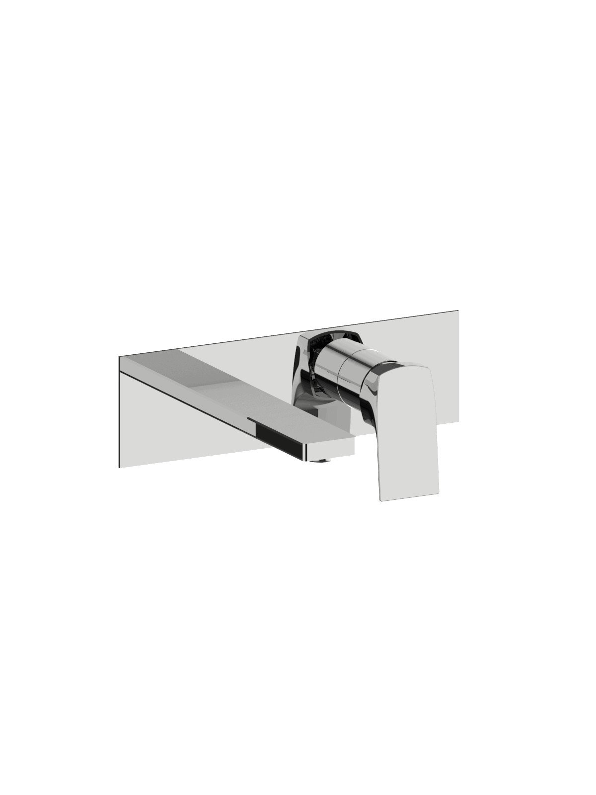 Kit de finition mitigeur de lavabo encastré sans vidage plaque