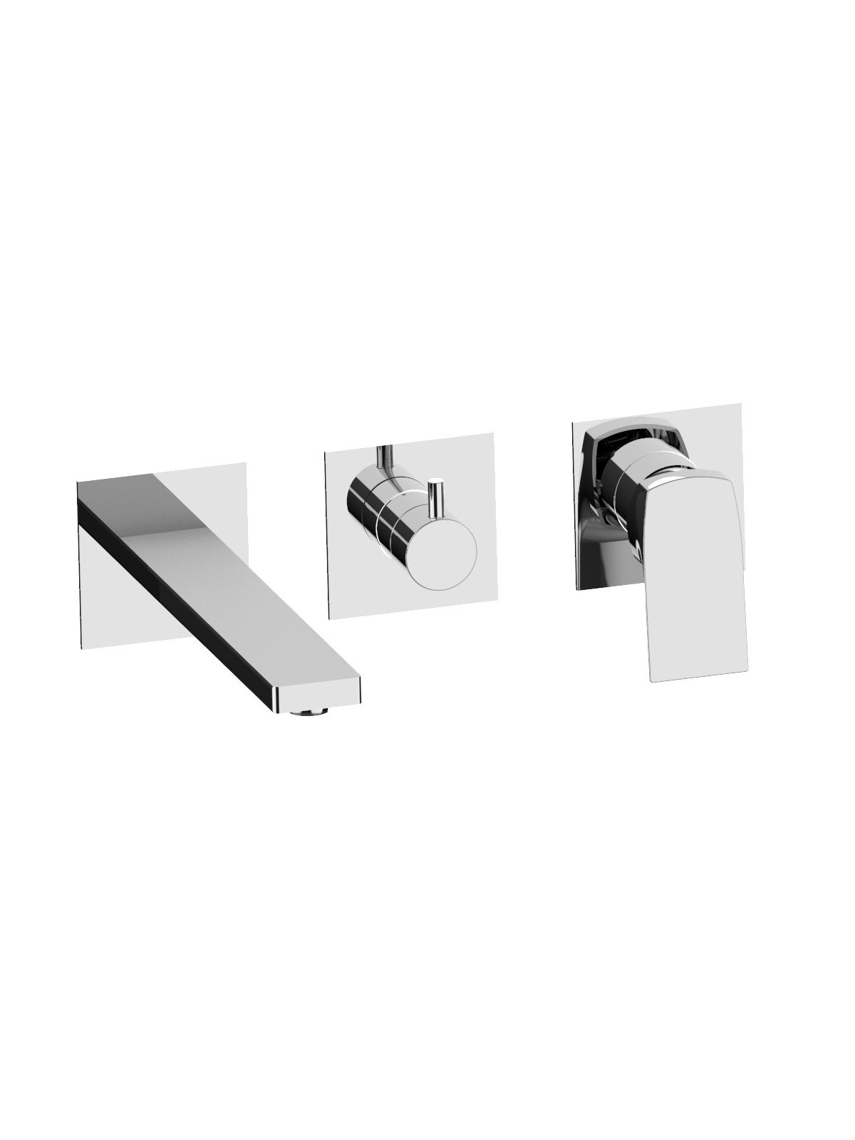 Kit de finition pour mitigeur de baignoire avec inverseur 2 voie