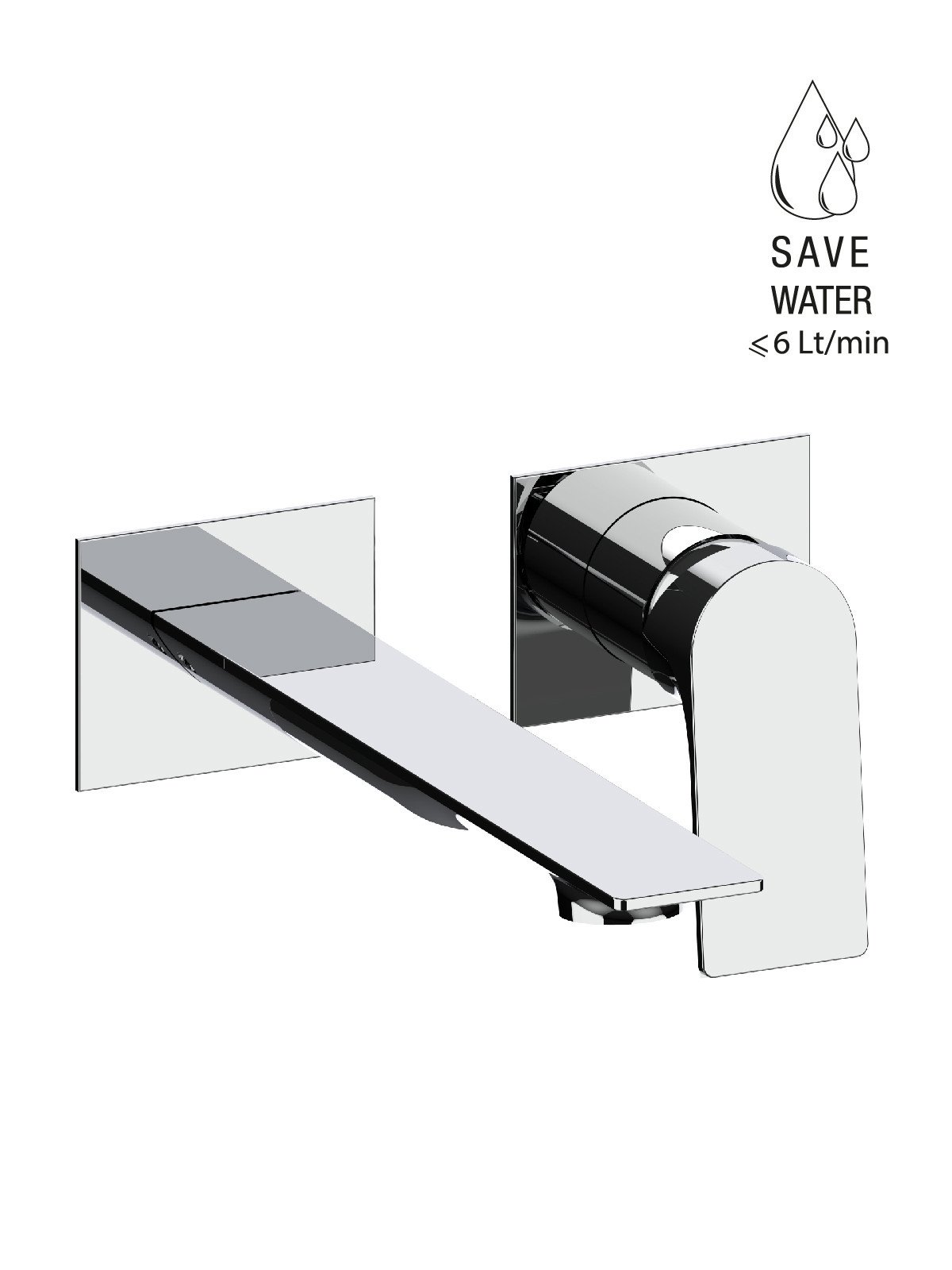 Kit de finition mitigeur de lavabo encastré sans vidage