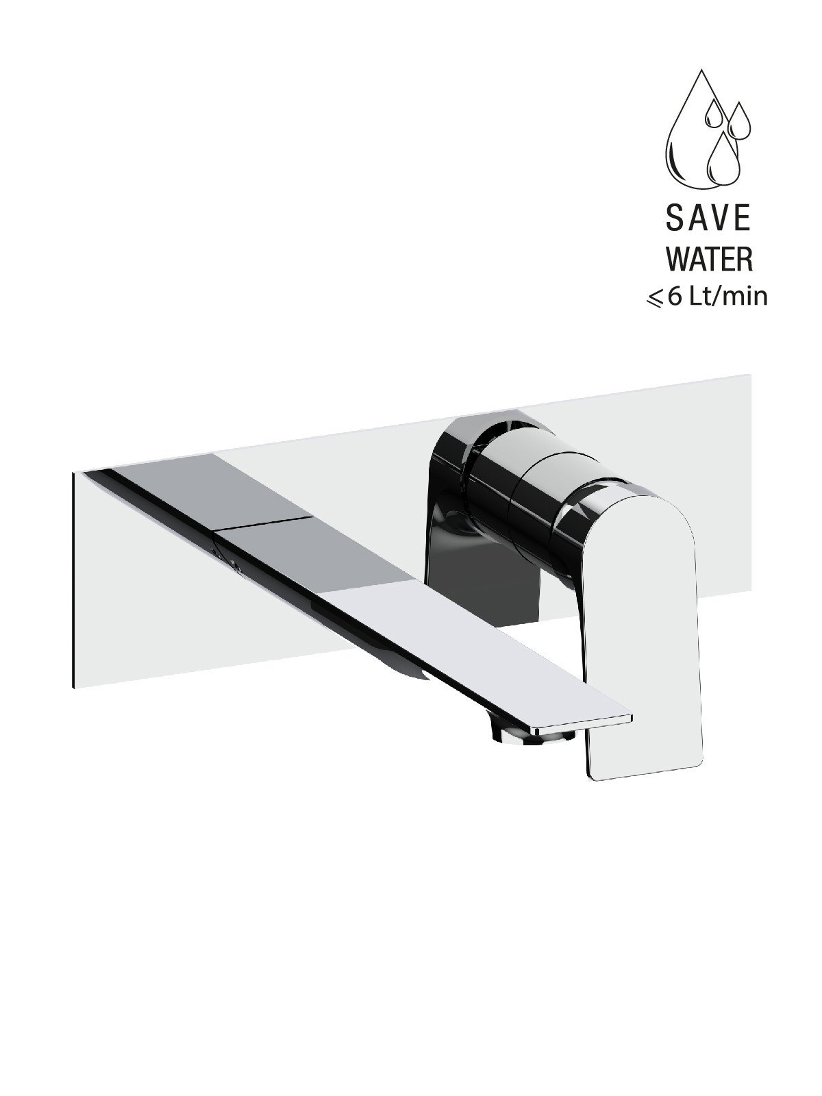 Kit de finition mitigeur de lavabo encastré sans vidage