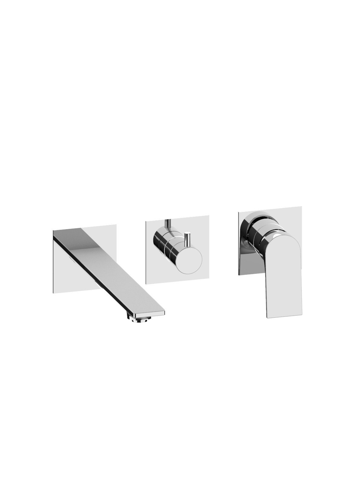 Kit de finition pour mitigeur de baignoire avec inverseur 3 voie