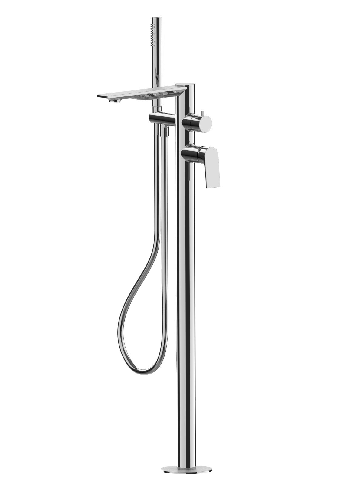 Kit de finition mitigeur de bain au sol avec douchette