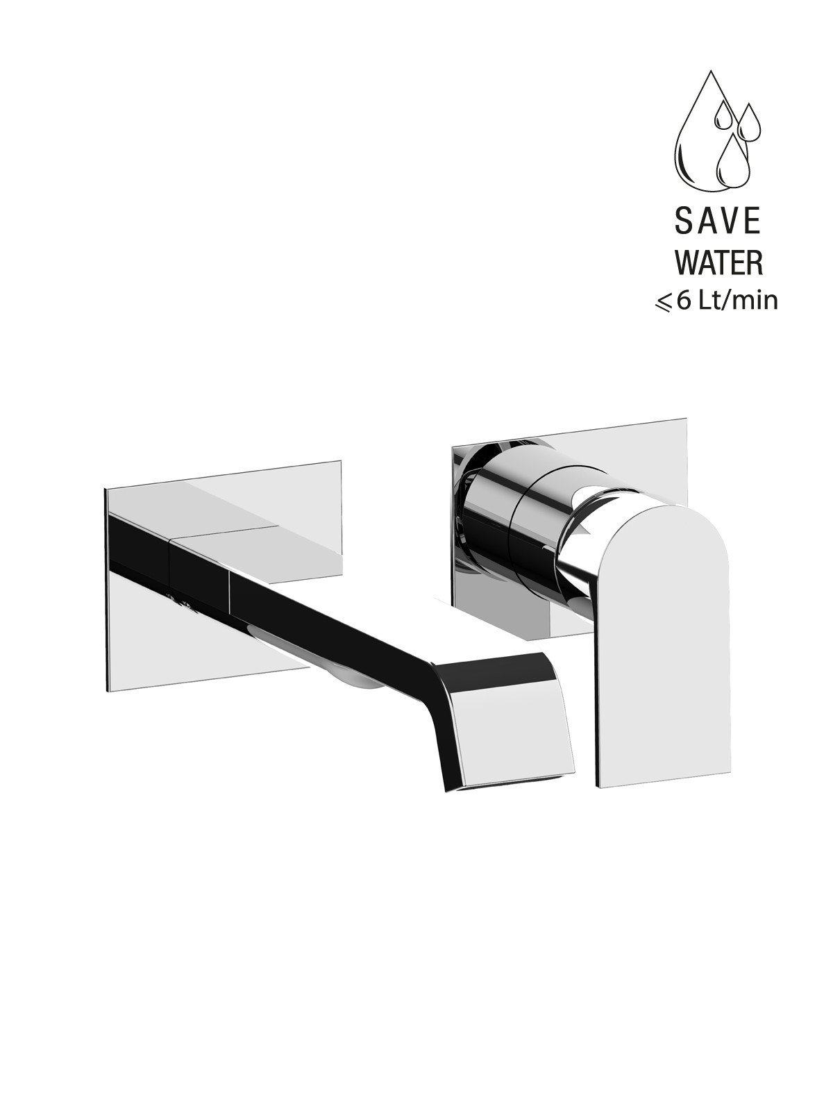 Kit de finition mitigeur de lavabo encastré sans vidage