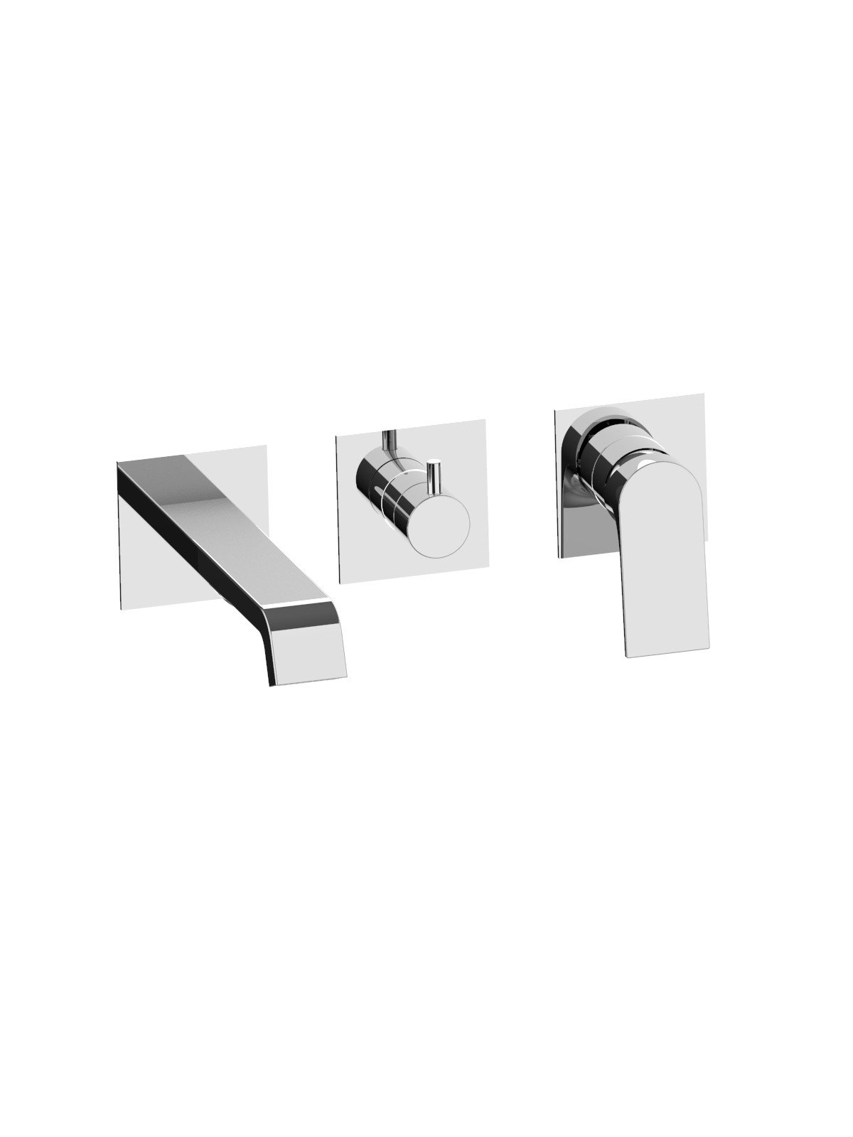 Kit de finition pour mitigeur de baignoire avec inverseur 2 voie