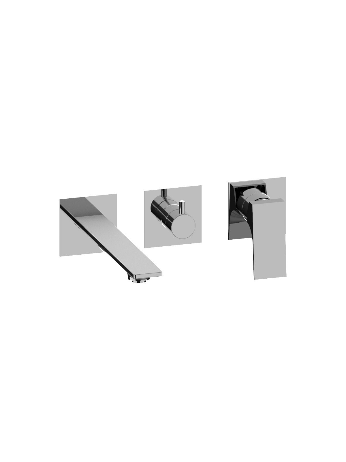 Kit de finition pour mitigeur de baignoire avec inverseur 3 voie