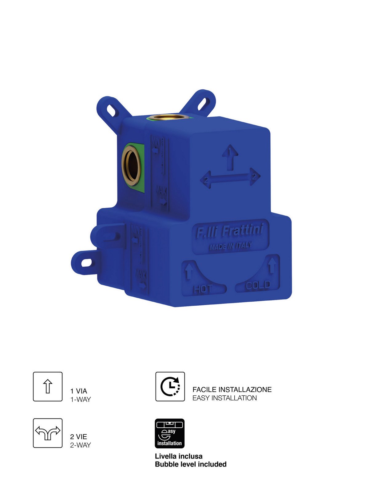 Corps à encastrer universel mitigeur douche cart.Ø35, 1-2 voies 
