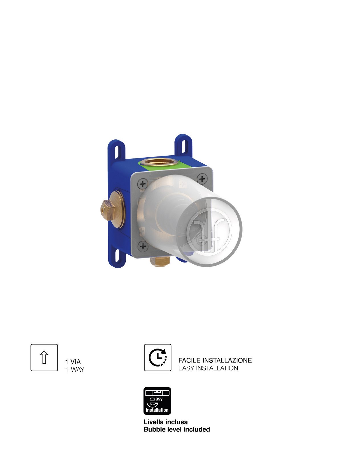 Corps encastré universel mitigeur bain/douche, cartouche Ø35