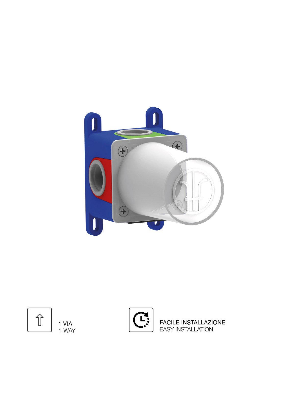 Corps encastré pour monocommande douche universel